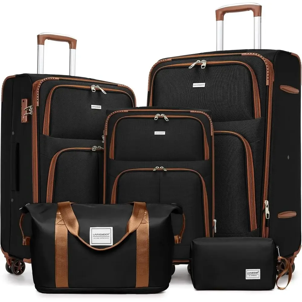 Expandable Hard Shell Luggage Set - 5 Parçalı Genişletilebilir Valiz Seti, Döner