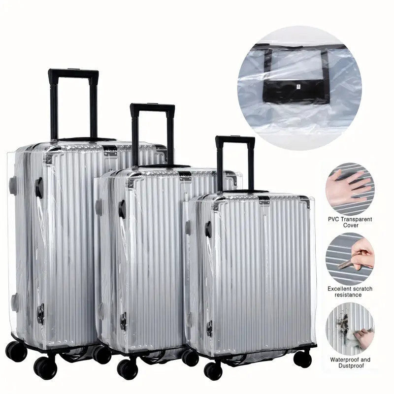 Luggage Protective Cover Transparent - 18-30 inç bavul PVC kapak koruyucu,