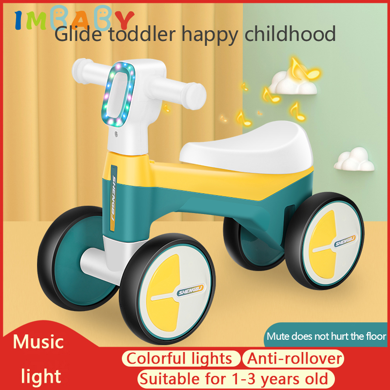 Kids Ride On Suitcase Scooter - Bebek müzikal denge bisiklet hiçbir pedalı
