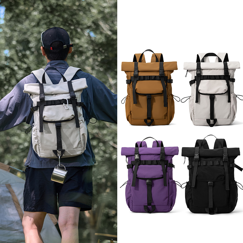 Foldable Rolling Luggage Bag - Yeni Erkekler İçin Rulo Ağızlı Genişletilebilir