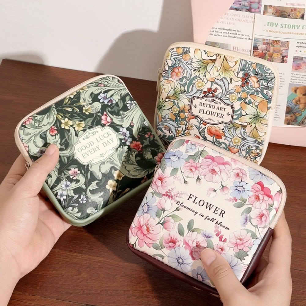 Cosmetic Bags - Yeni PVC Hijyenik Ped Çantası Büyük