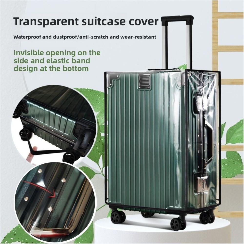 Luggage Protective Cover Transparent - 18-30 inç Seyahat Bagaj Kapağı PVC