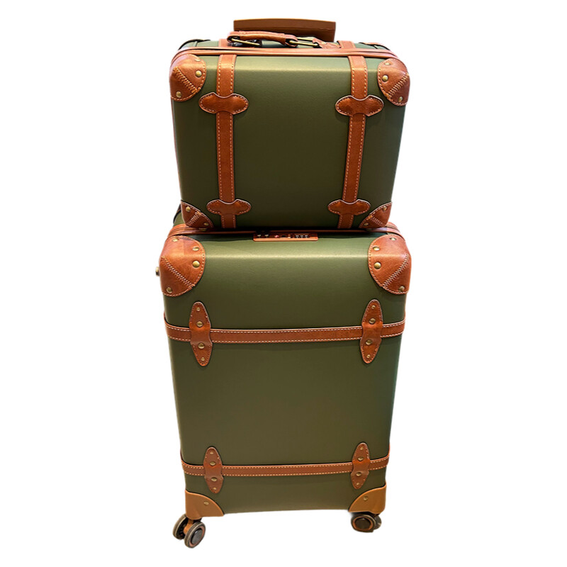 Retro Vintage Trunk Suitcase - Kadınlar için Vintage PU Deri Bavul