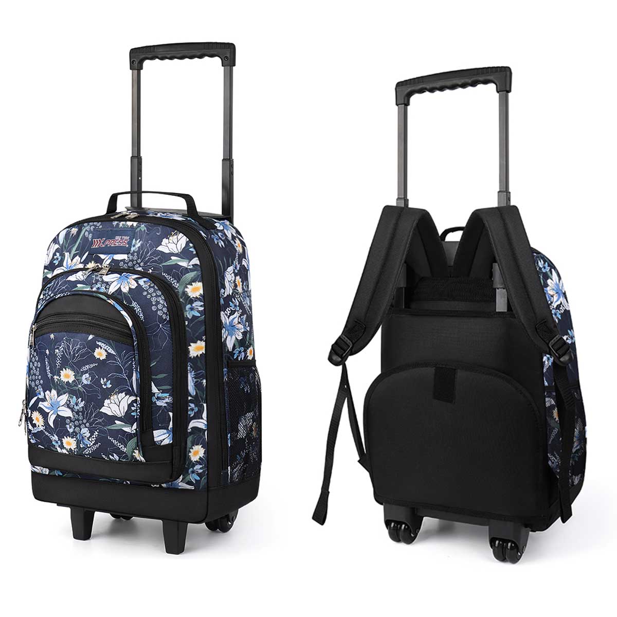 Foldable Rolling Luggage Bag - Yetişkinler için 20 inç haddeleme sırt