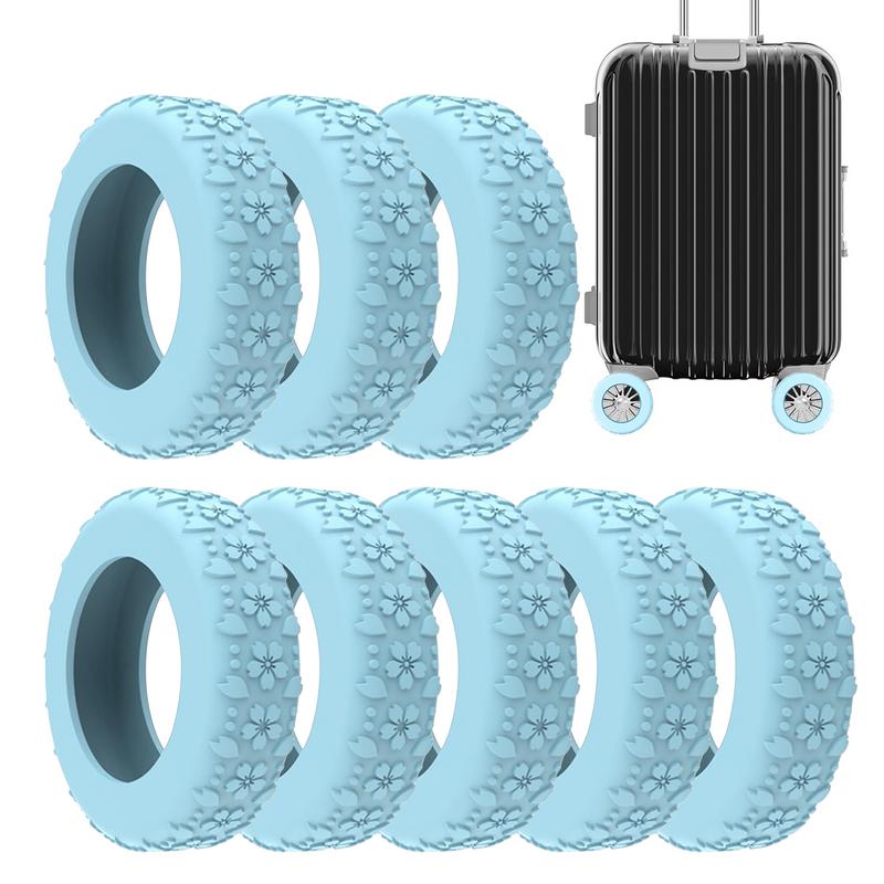 Waterproof Suitcase Cover Protector - Bagaj tekerlek kapakları 8X için silikon