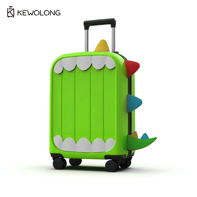 Spinner Wheel Rolling Suitcase 20 Inch - 3D Çizgi Film Dinozor Çocuk Valizi