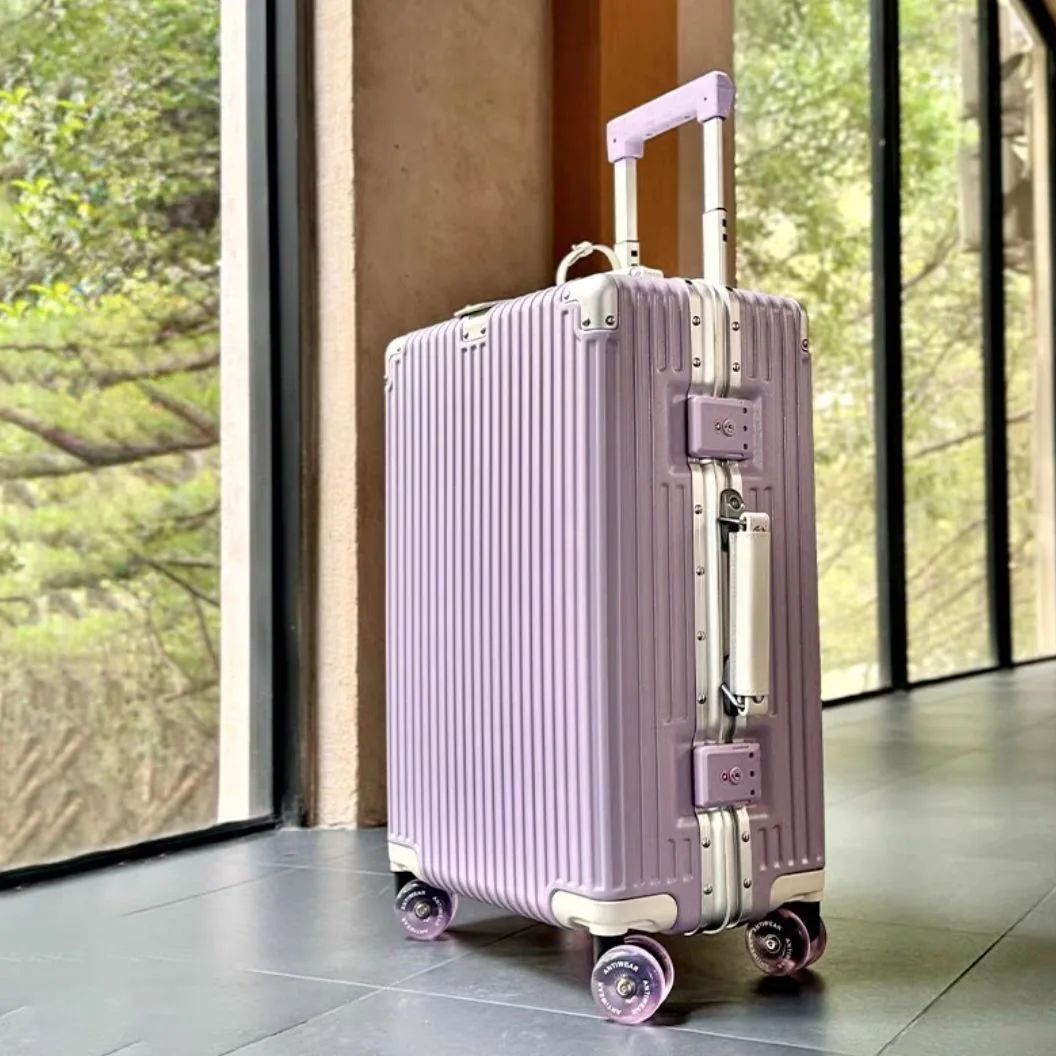 Aluminum Frame Carry On Luggage - Renkli Sessiz Çıkrık TSA Kilitli Bavul