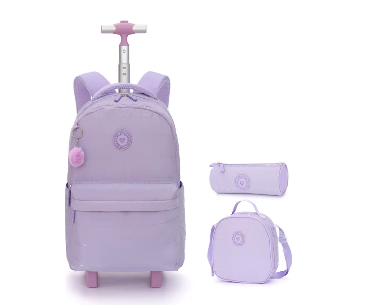 Foldable Rolling Luggage Bag - 18 inç Okul Çekçekli Sırt Çantası,