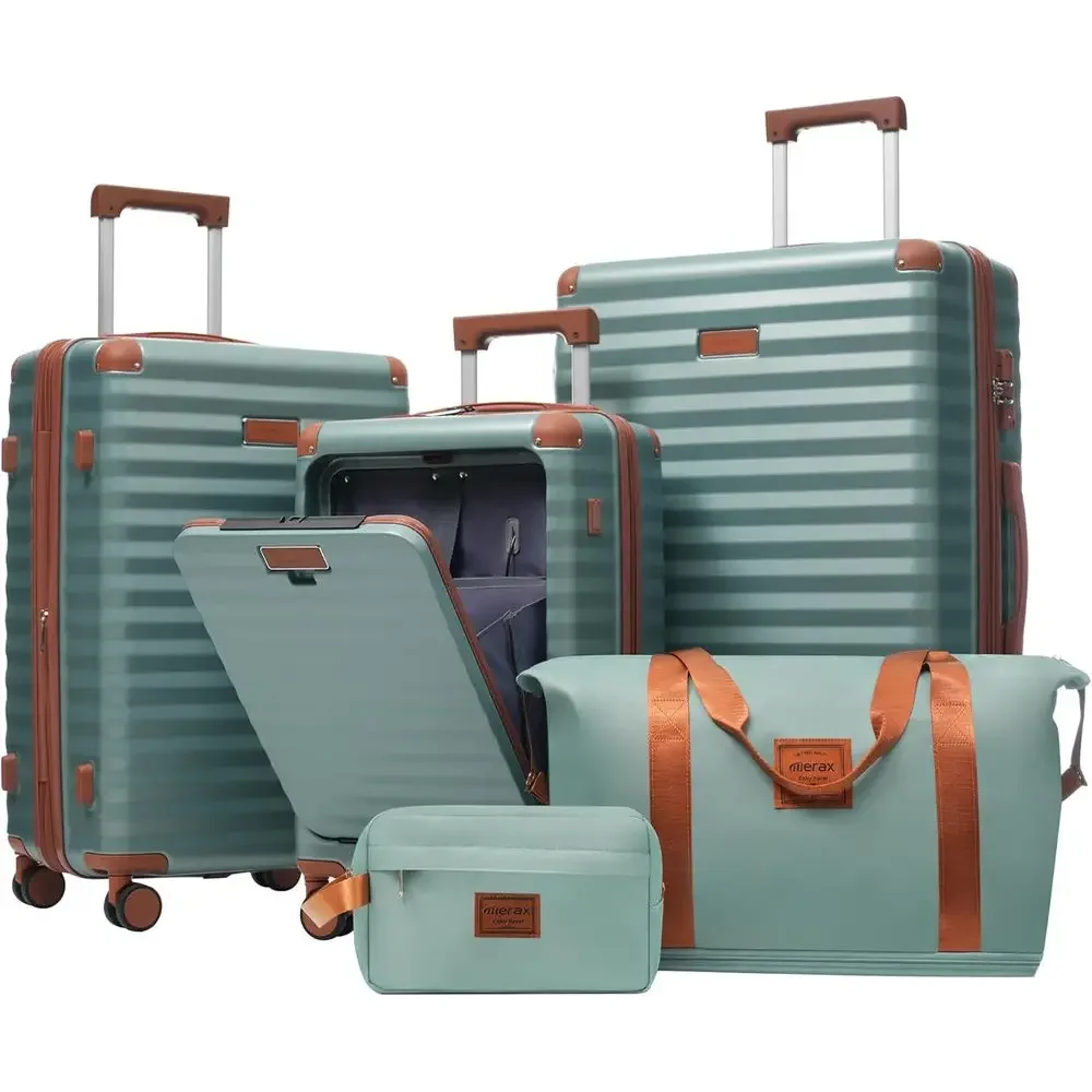Expandable Hard Shell Luggage Set - 5 Parçalı Genişletilebilir Sert Valiz Seti,