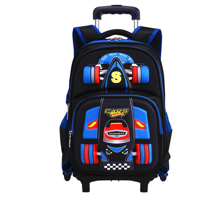 Foldable Rolling Luggage Bag - Çocuklar için okul sırt çantası, tekerlekli