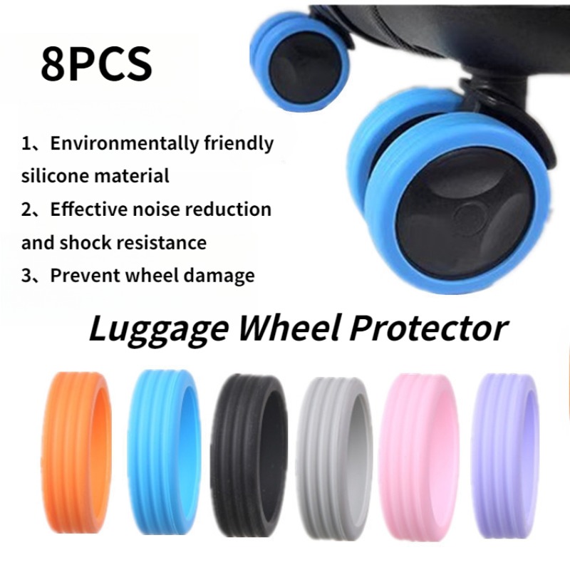 Silent Replacement Luggage Wheels - 8 adet sessiz bagaj tekerleği kauçuk