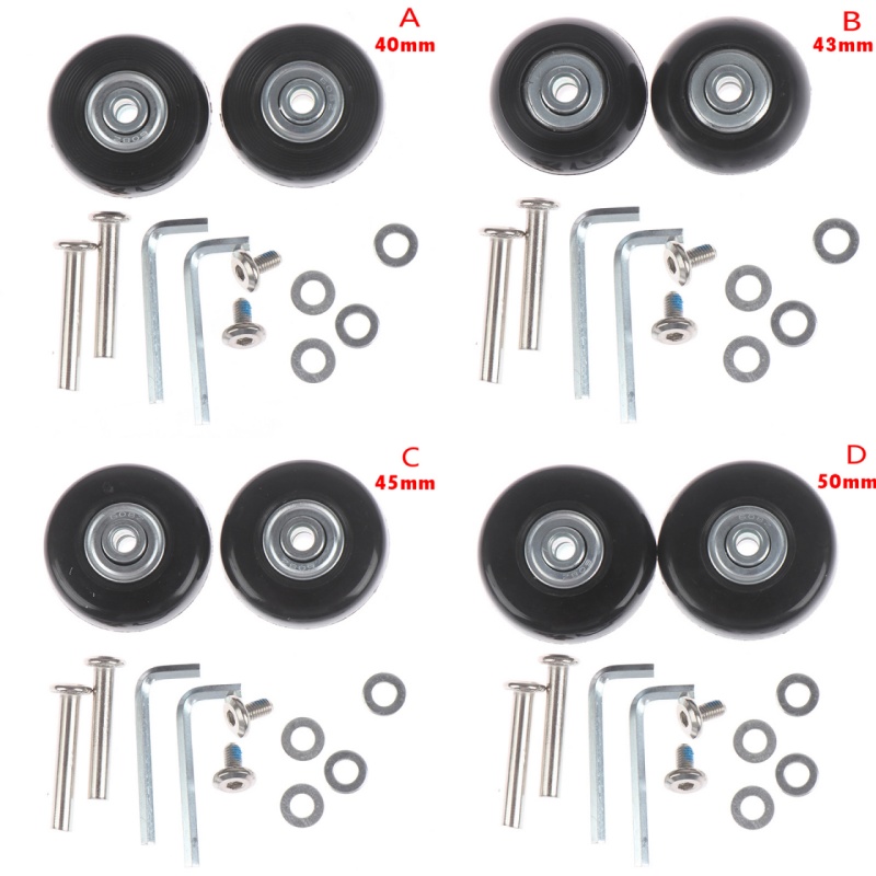 Silent Replacement Luggage Wheels - 1 takım OD 40-54mm bavul parçaları