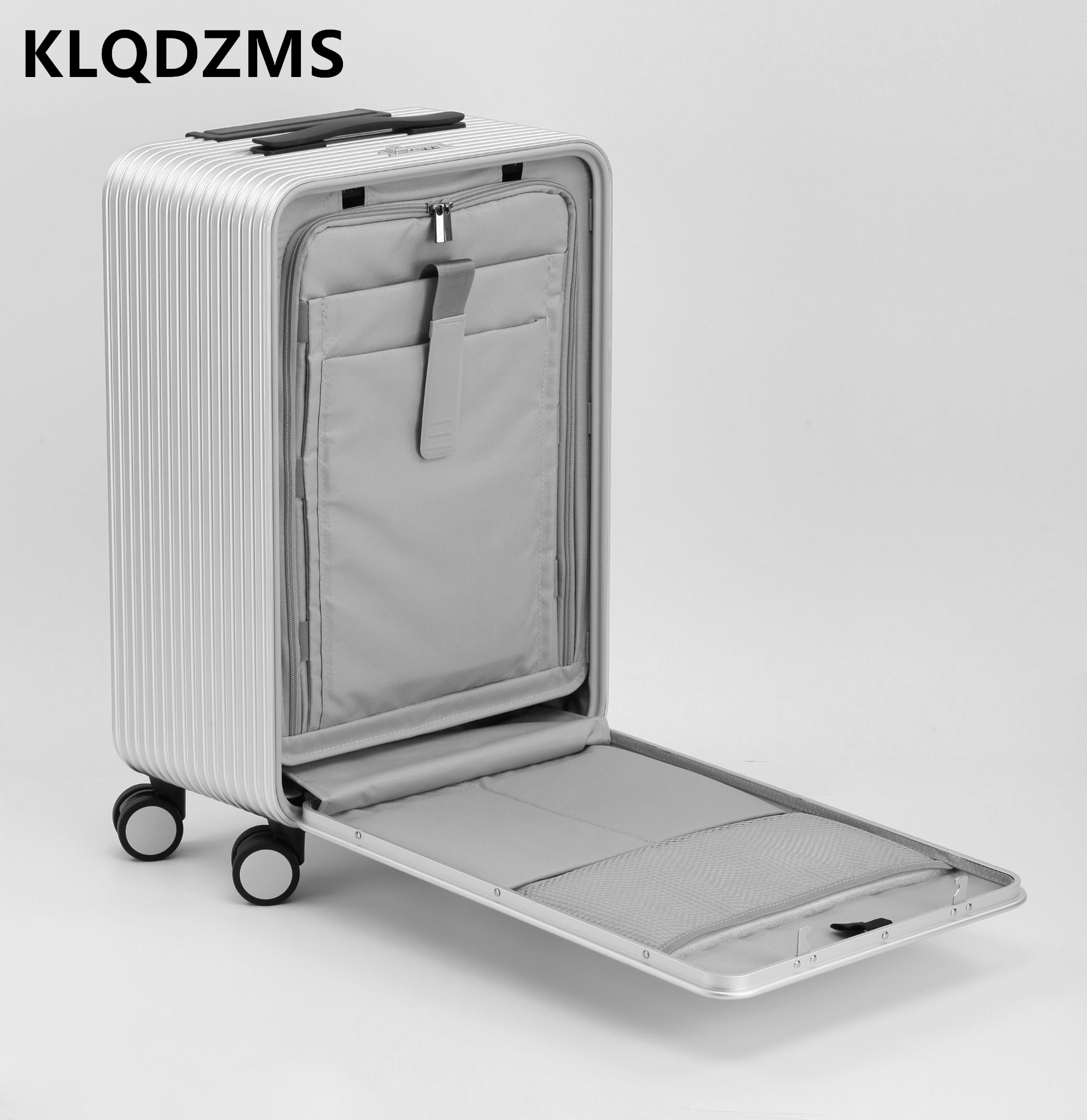 Front Opening Laptop Luggage 24 Inch - KLQDZMS Bagaj Tüm Alüminyum Magnezyum Alaşımlı