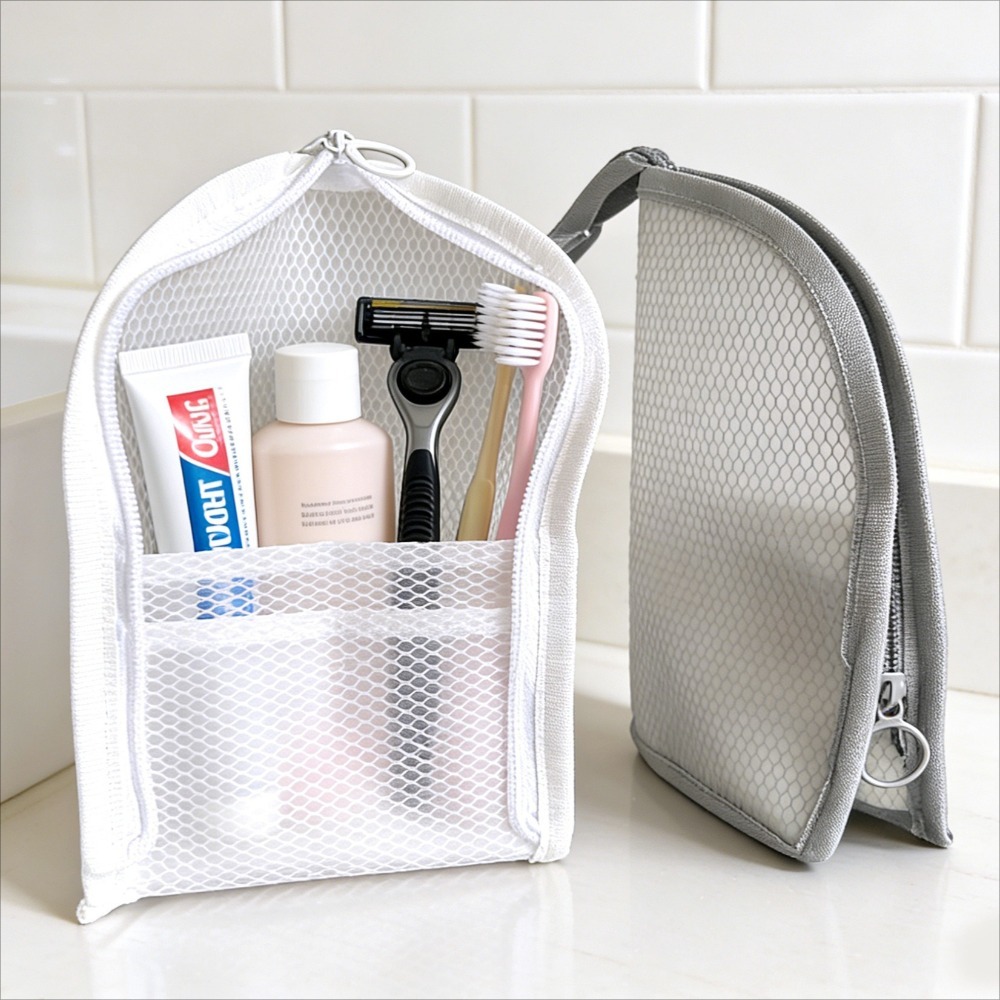 Cosmetic Bags - Fileli Tuvalet Çantası Nefes Alabilen Hızlı