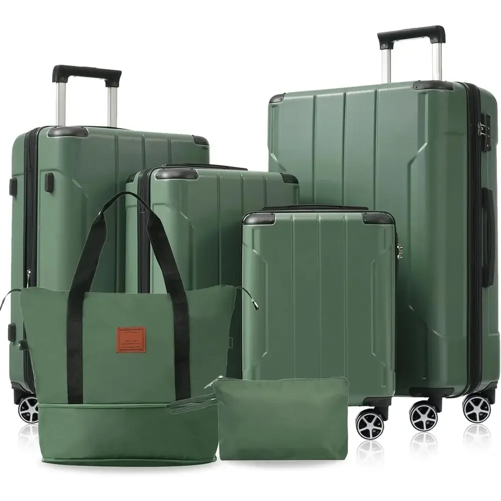 Expandable Hard Shell Luggage Set - 6 Parçalı Genişletilebilir Sert Valiz Seti,
