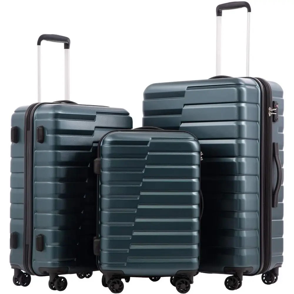 Expandable Hard Shell Luggage Set - 3 Parçalı Sert Kabuklu Döner Valiz