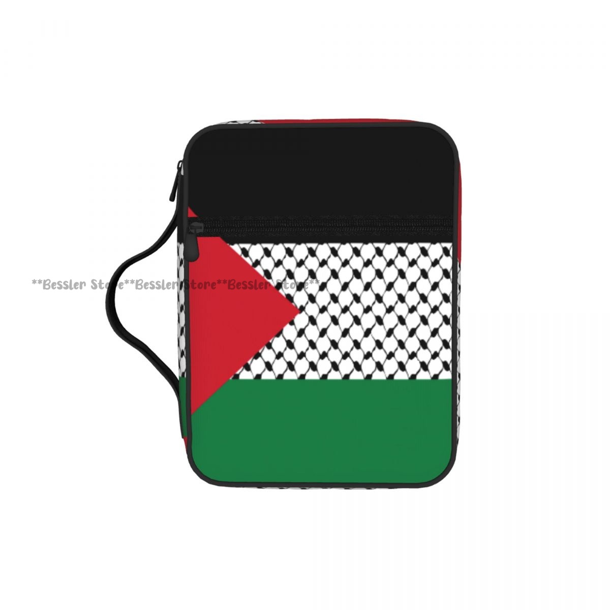 Handbags - Filistin Bayraklı İncil Çantası Fermuarlı Saplı