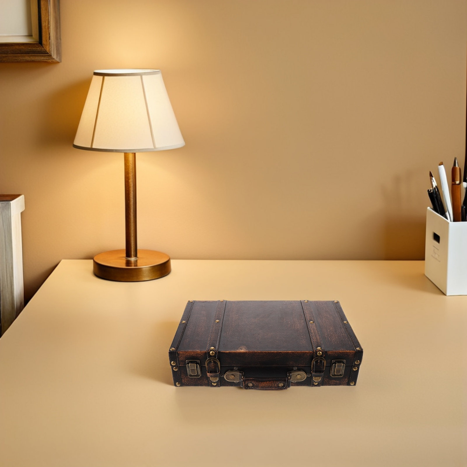 Vintage Valiz Fotoğraf Propu A - Retro Vintage Trunk Suitcase incelemesi ve fiyatı