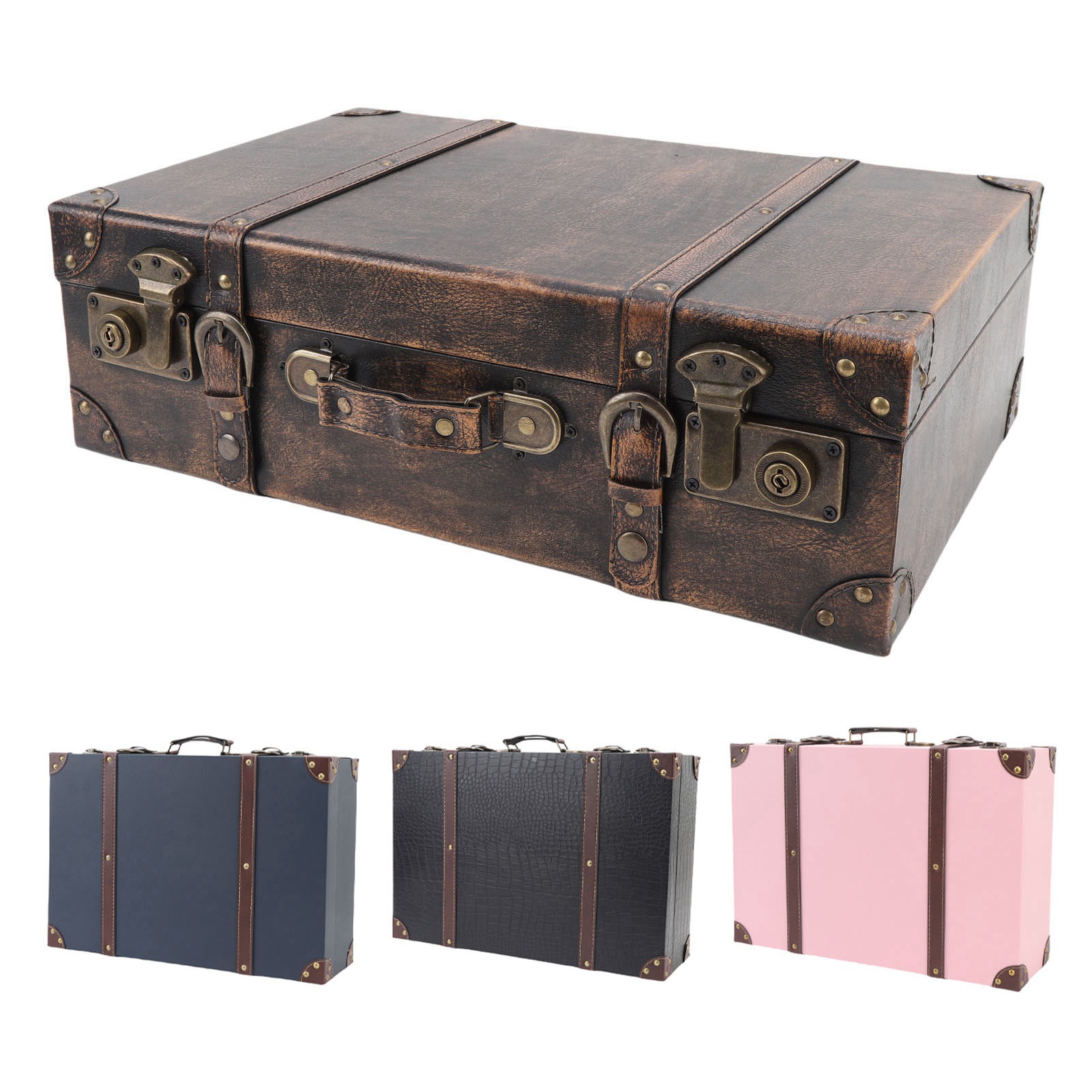 Vintage Bavul Kutusu Seyahat T - Retro Vintage Trunk Suitcase incelemesi ve fiyatı