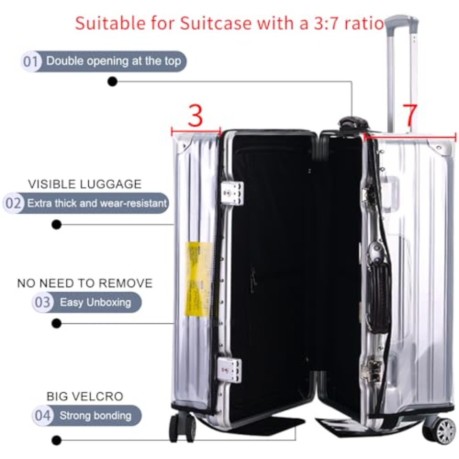 Veki Şeffaf Bavul Kılıfı PVC K - Luggage Protective Cover Transparent incelemesi ve fiyatı