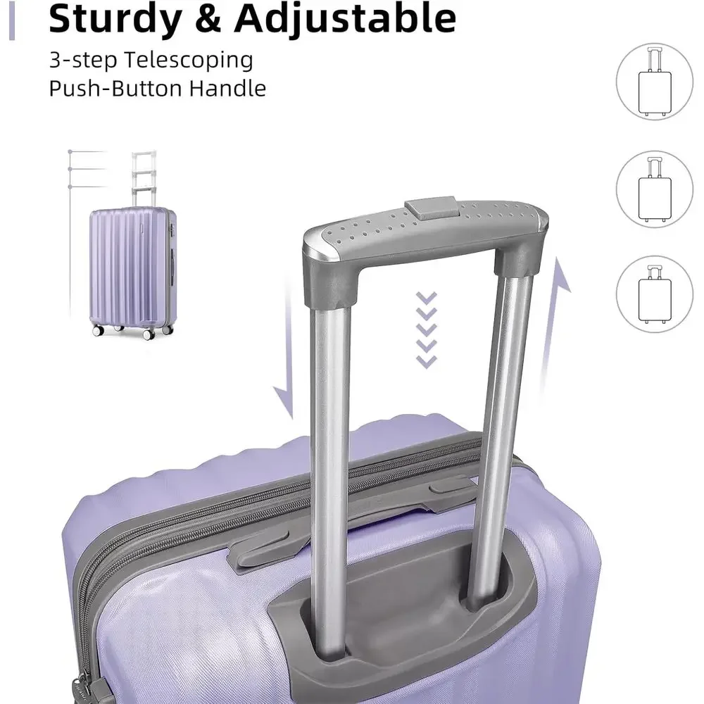 6 Parçalı Lavanta Rengi Genişl - Expandable Hard Shell Luggage Set incelemesi ve fiyatı