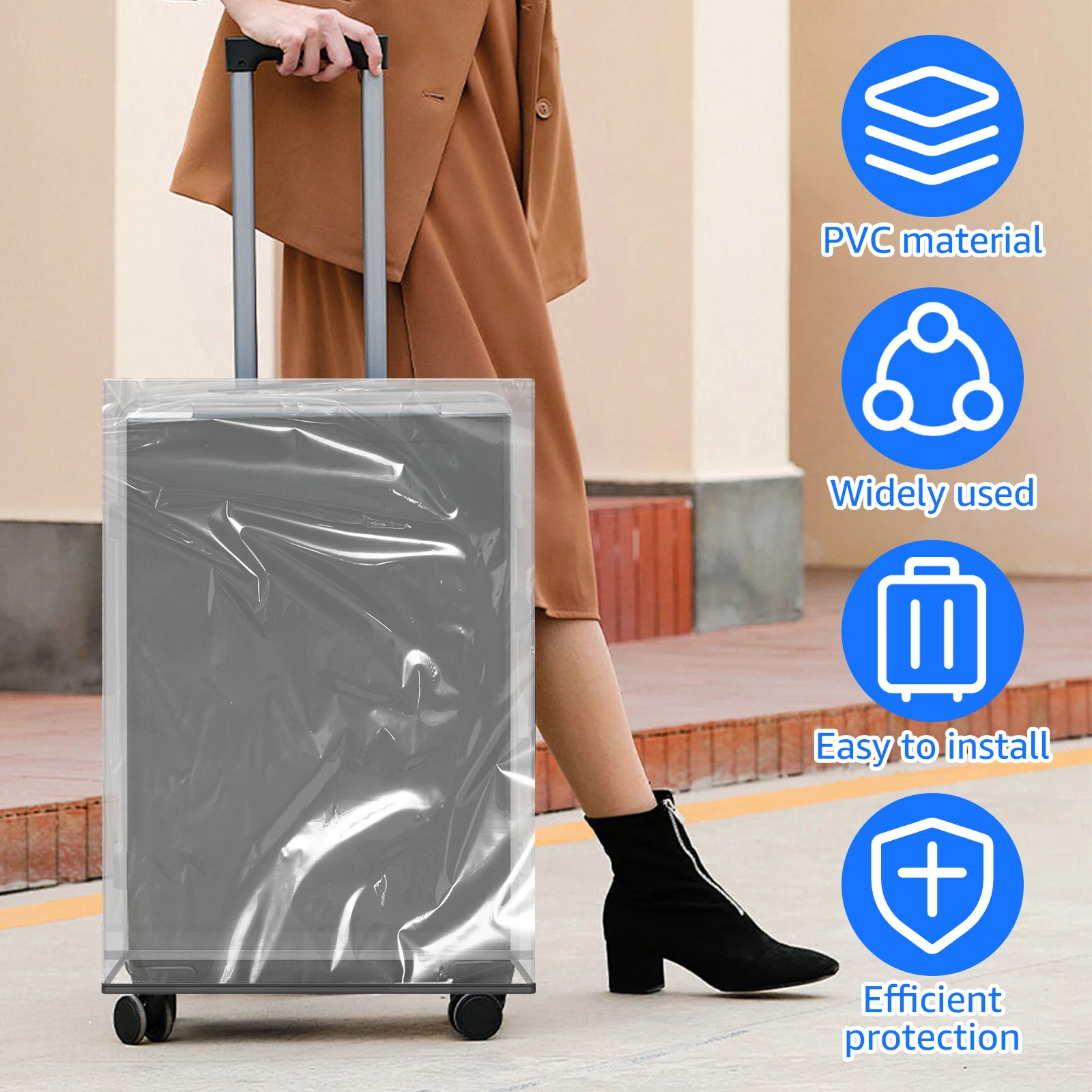 3 adet şeffaf PVC bagaj koruyu - Luggage Protective Cover Transparent incelemesi ve fiyatı