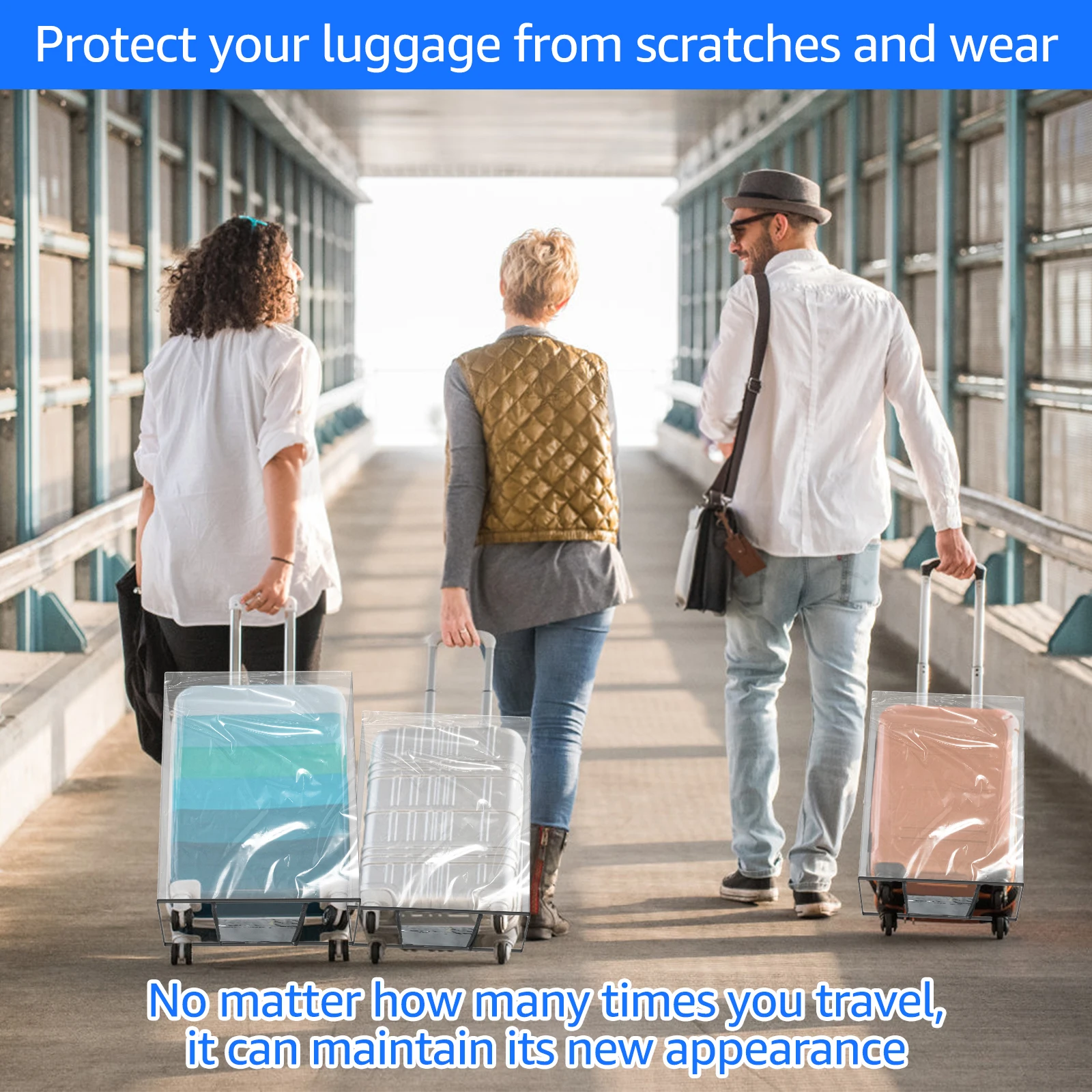 3 adet şeffaf PVC bagaj koruyu - Luggage Protective Cover Transparent incelemesi ve fiyatı