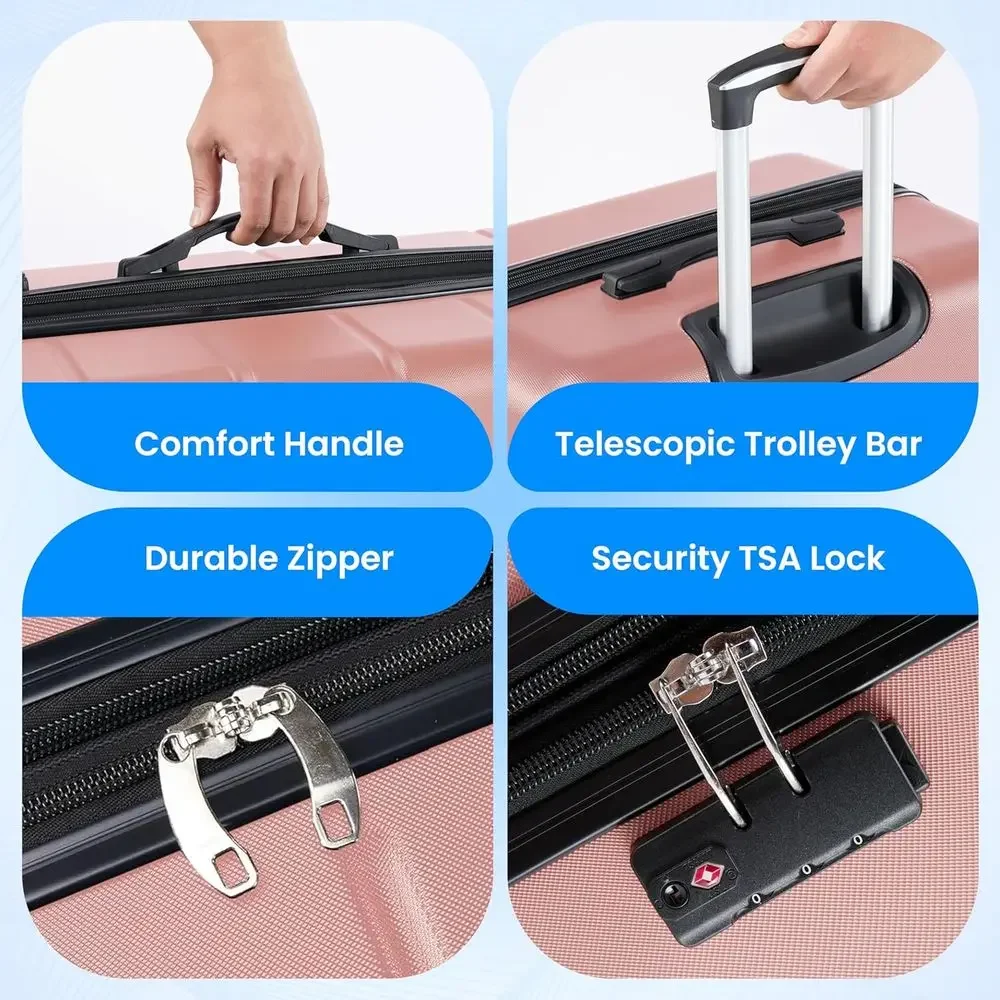 3 Parçalı Büyük Bavul Seti, Çi - Expandable Hard Shell Luggage Set incelemesi ve fiyatı