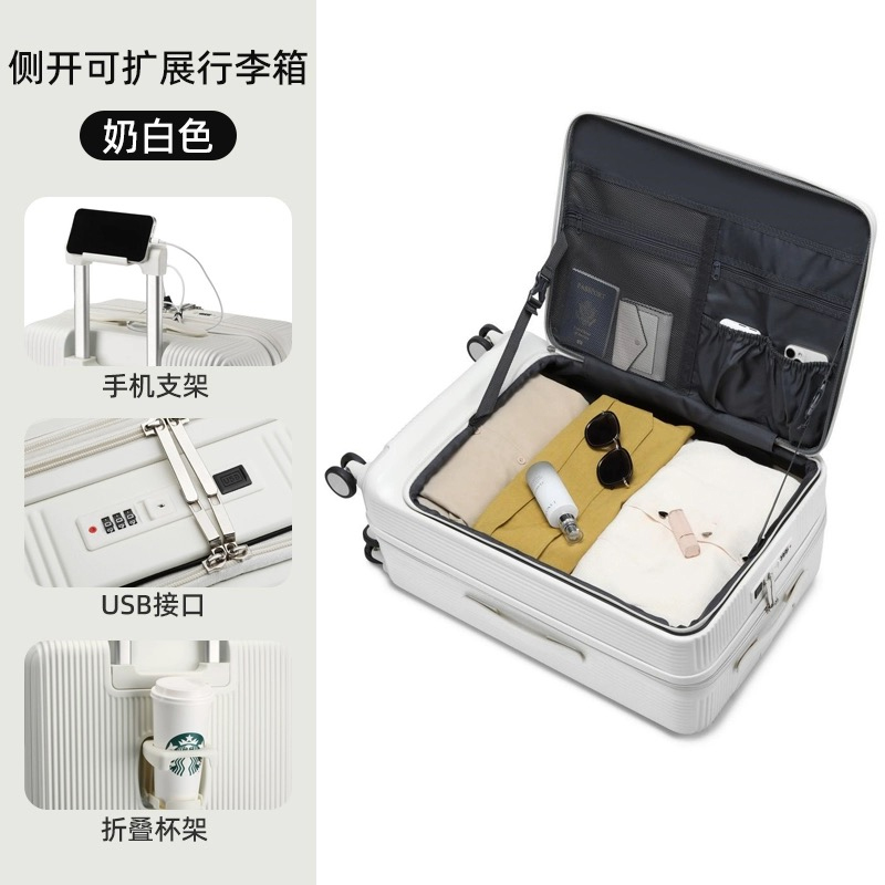 Sıcak! Yeni 20/22/24/26/28 inç - Front Opening Laptop Luggage 24 Inch incelemesi ve fiyatı