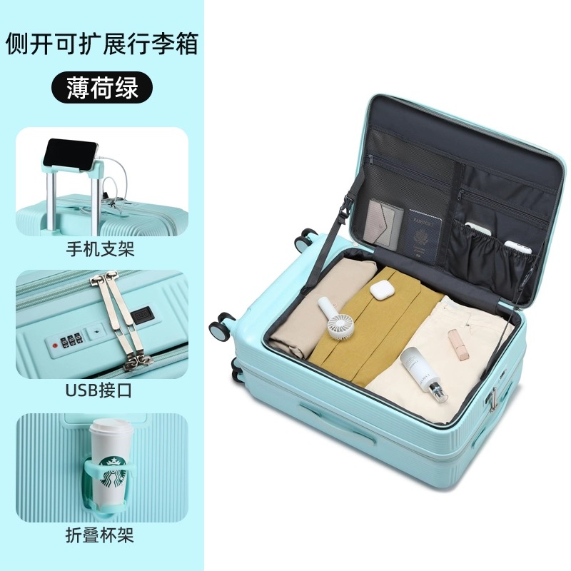 Sıcak! Yeni 20/22/24/26/28 inç - Front Opening Laptop Luggage 24 Inch incelemesi ve fiyatı