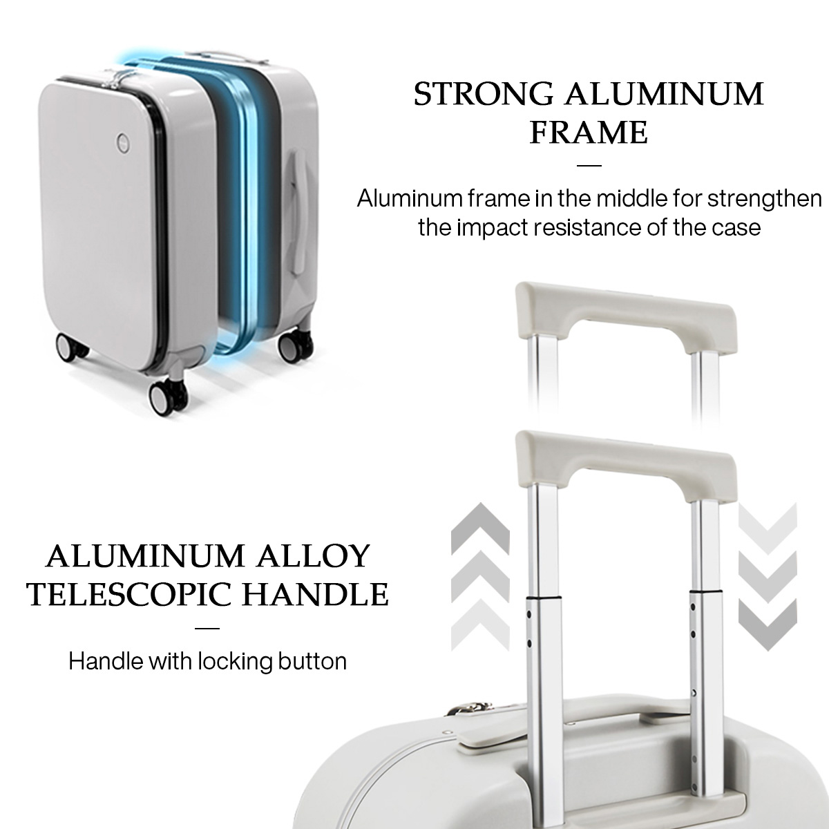 Mixi Patent Tasarım Alüminyum  - Aluminum Frame Carry On Luggage incelemesi ve fiyatı