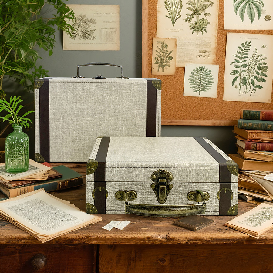 2 adet Vintage Bavul Tarzı Sak - Retro Vintage Trunk Suitcase incelemesi ve fiyatı