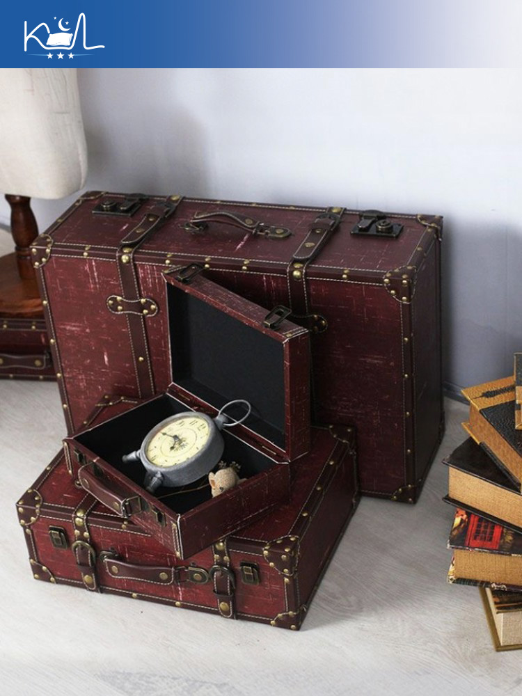 Vintage Kırmızı Dekoratif Bavu - Retro Vintage Trunk Suitcase incelemesi ve fiyatı