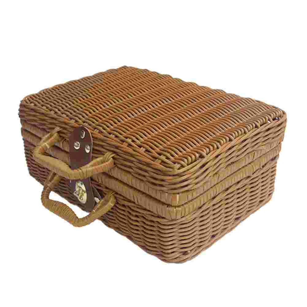 Sepet Rattan hasır bavul pikni - Retro Vintage Trunk Suitcase incelemesi ve fiyatı