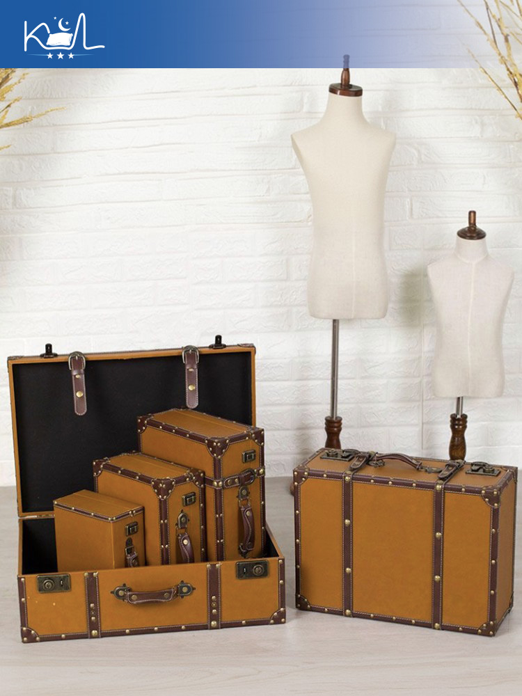 Vintage Turuncu Dekoratif Bavu - Retro Vintage Trunk Suitcase incelemesi ve fiyatı