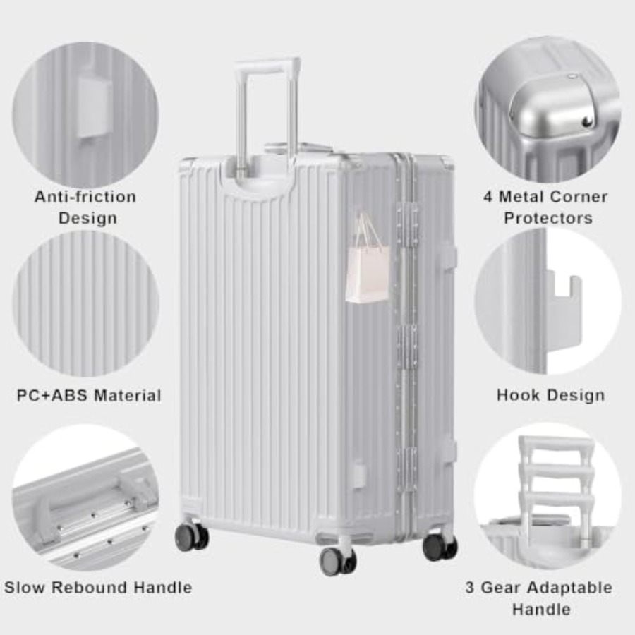 2 Parça Alüminyum Çerçeveli Va - Aluminum Frame Carry On Luggage incelemesi ve fiyatı