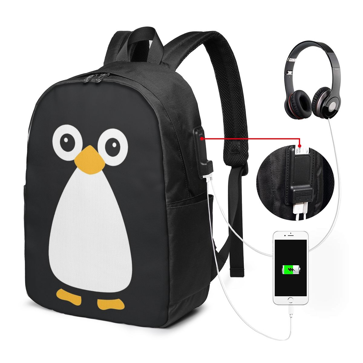 Sevimli Vektör Penguen Sırt Ça - Travel Bags incelemesi ve fiyatı