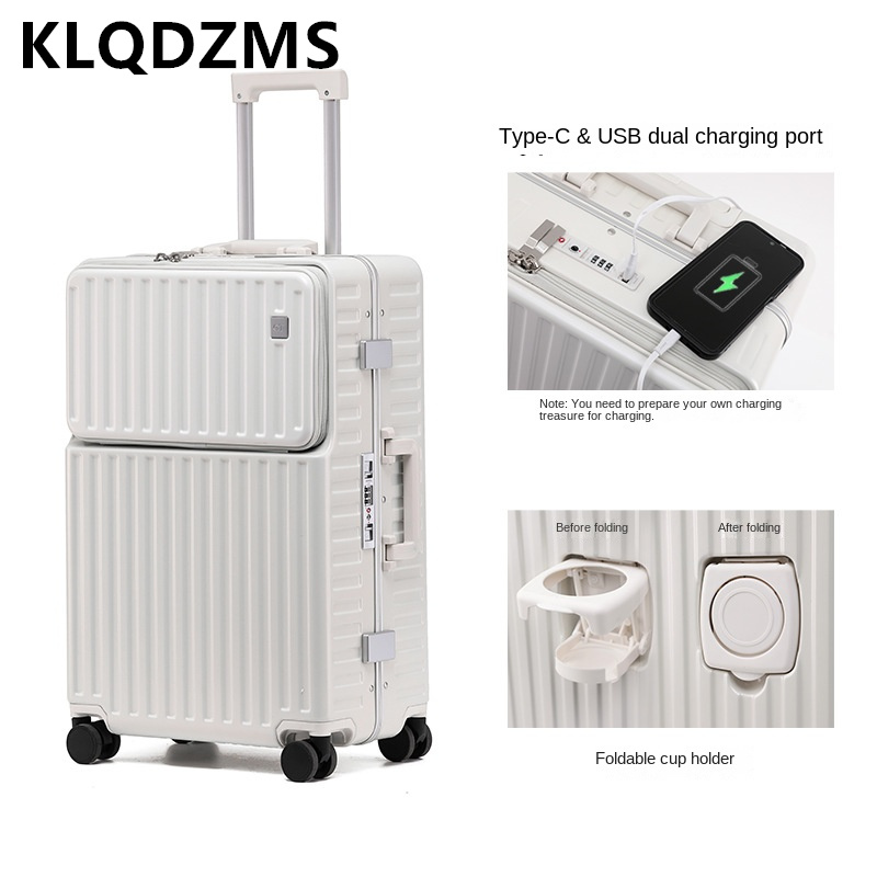 KLQDZMS El Tipi Seyahat Çantas - Front Opening Laptop Luggage 24 Inch incelemesi ve fiyatı